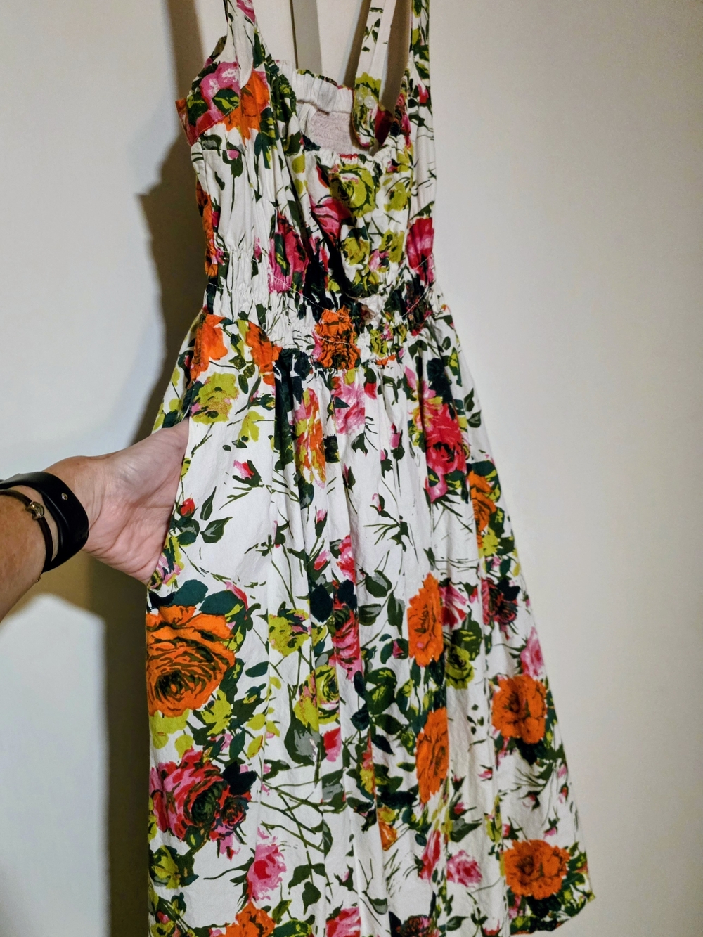 Anthropologie A-line, Corset Floral Midi Dress Size 4 - Picture 7 of 13